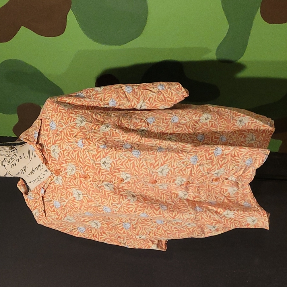 Flax Large short sleeve linen floral top
